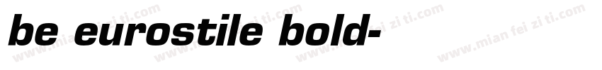 be eurostile bold字体转换